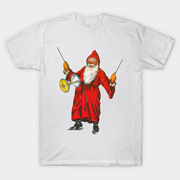 Santa Claus playing With Diabolo T-Shirt by Mako Design 